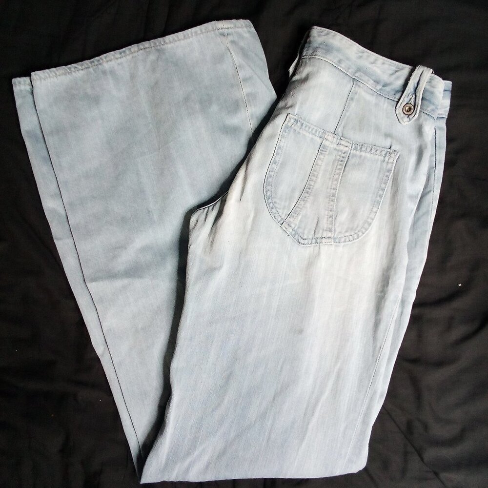 Chip And Pepper Southgate Flare Bell Bottom Denim Blue Jeans Y2K